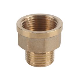 1pc Brass Water Pipe Hex Bushing Reducer Adapter 1/2BSPT Male and 3/4BSPT Female Thread