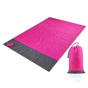 Portable Waterproof Picnic Mat Beach Mat Pocket Blanket (Option: Pink-140x200cm)