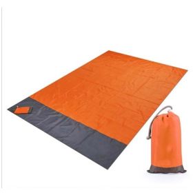 Portable Waterproof Picnic Mat Beach Mat Pocket Blanket (Option: Orange-140x200cm)