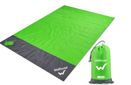 Portable Waterproof Picnic Mat Beach Mat Pocket Blanket (Option: Green-140x200cm)