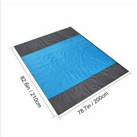 Portable Waterproof Picnic Mat Beach Mat Pocket Blanket (Option: Blue grey-210x200cm)