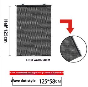 Household Window Sun Protection Punch-free Shading Balcony Shutter (Option: 58x125cm-Black dots)